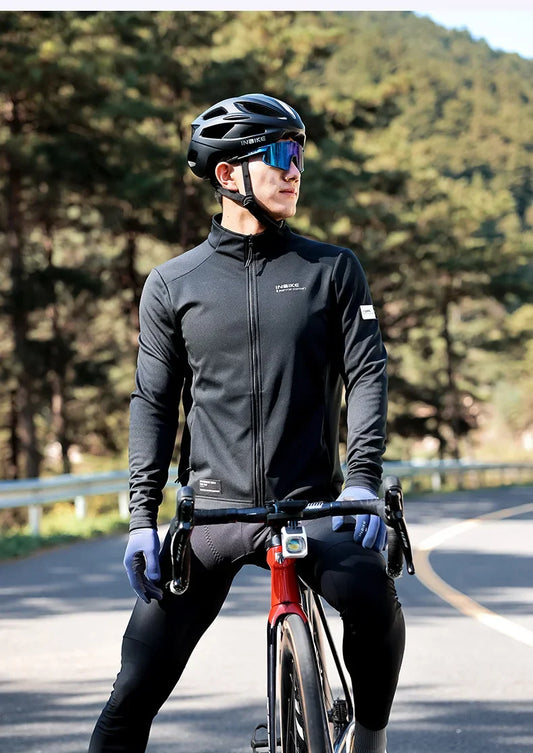 Men's Winter Cycling Bike Jackets Windproof Softshell Thermal Bicycle Clothing for Men Warm Fleece Road Bike Windbreaker