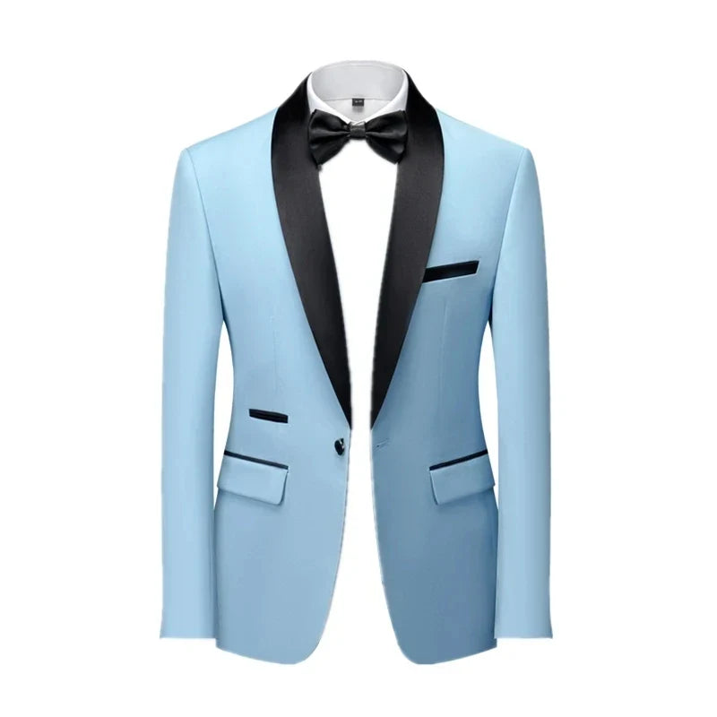 2026 Men's Skinny Terno Masculino, Formal Slim Fit Tuxedo Prom Suit / Male Groom Wedding Blazers High Quality Dress Jacket Coat