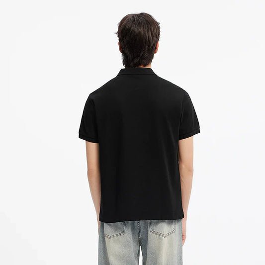 Polo Shirt Men Moisture Wicking Solid Color Short Sleeve T-Shirt 2025 Summer New Slim Fit Top for Active Wear