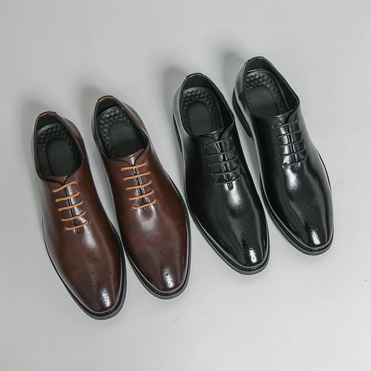 Men's Dress Shoes Trend Wedding Social Casual Leather Men Office Casual Business Shoes High Quality Formal Oxford Shoes Male