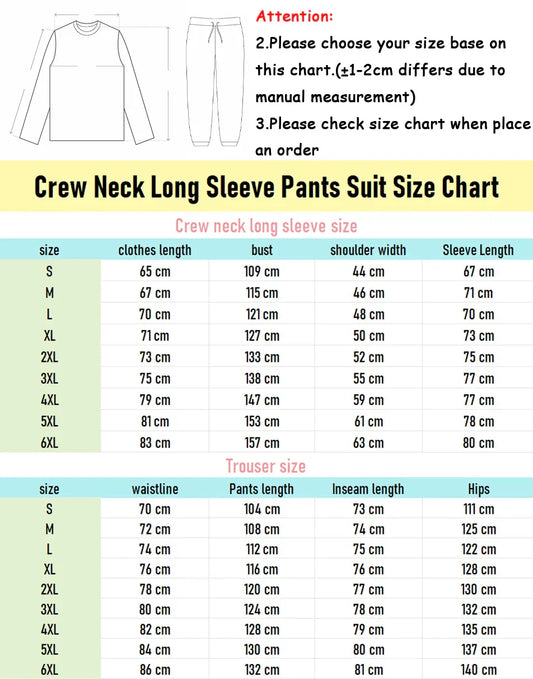 The new men's round-neck sweatshirt set for Spring and Autumn 2025 features street fashion and comfort with 3D pattern printing