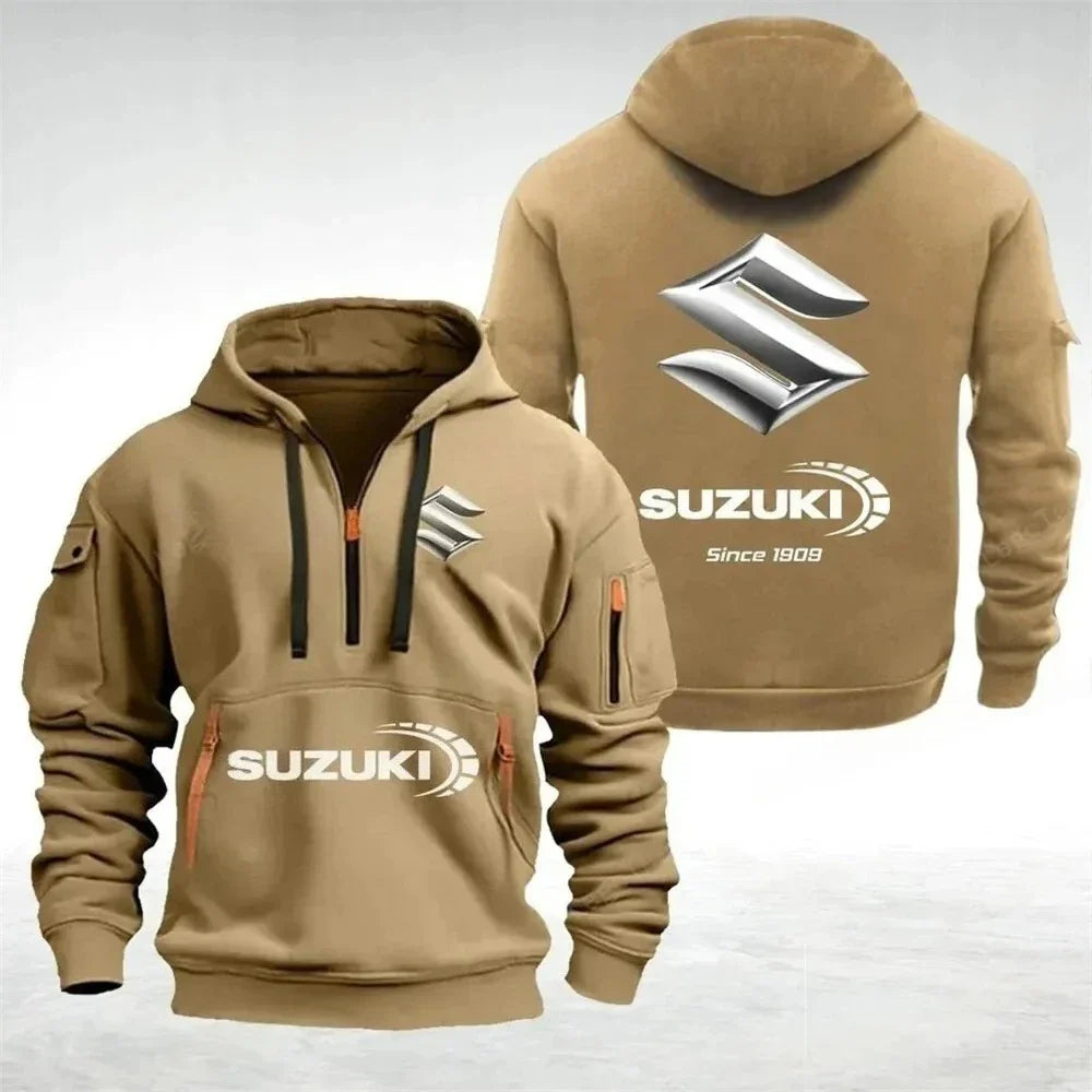 sweatshirts, hoodies, half-pocket autumn and winter outdoor sports jackets, racing and motorcycle men's and women's wear