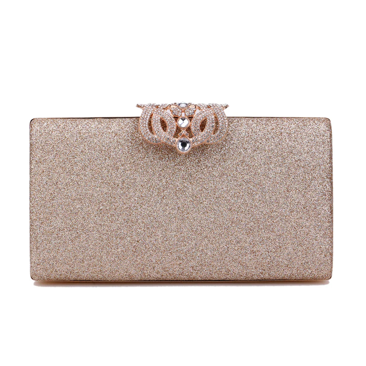 Sequined Fashion Women Evening Bags Crown Metal Chain Shoulder Day Clutch With Rhinestones Wedding Party Handbags