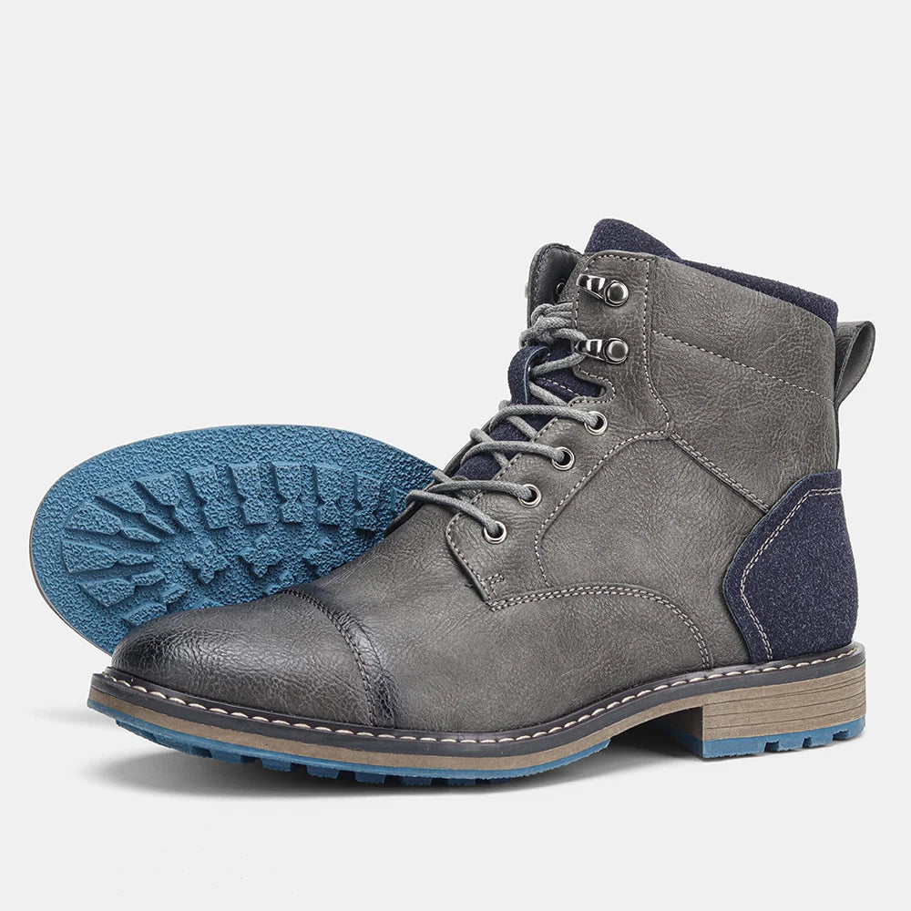Size 7~13 Retro Men Boots 2023 Fashion Comfortable Spring Leather Boots