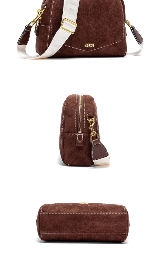 Women's Crossbody Bag Autumn/Winter Collection Anti Velvet Women's Square Bag Wine Red Shoulder Bag Christmas Gift