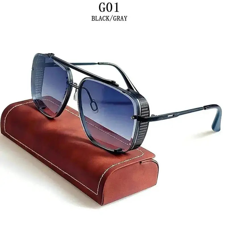 Vintage Steampunk Sunglasses Men Punk Oversized Sunglasses Women Trendy Retro Square Gafas De Sol Hombre Lunette Soleil Femme