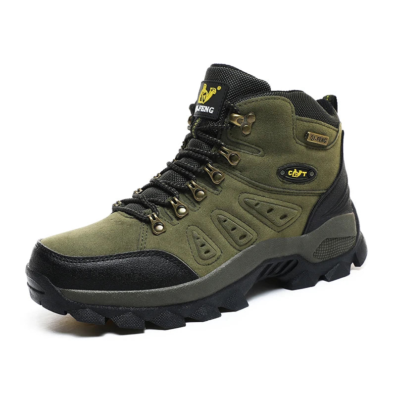 36-48 Autumn Winter Men Women Ankle Boots Leather Tactical Shoes New Plus Anti-Skidding Classical Walking Footwear Summer Hiking