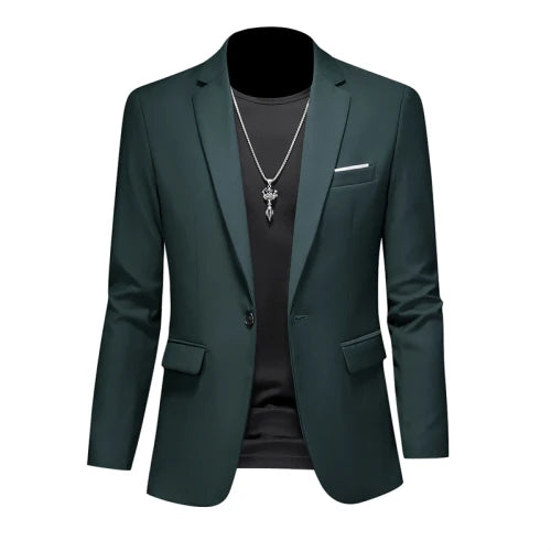 15 Color Fashion Mens Suit Jacket High Quality Slim Fit Solid Color Casual Business Mens Blazers Formal Office Wedding Suit Tops
