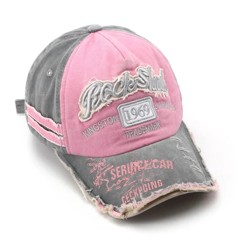 New Big Head Sports Hat Women Versatile Embroidery Contrasting Baseball Cap Men Outdoor Leisure Sunshade Adjustable Hip-hop Hat