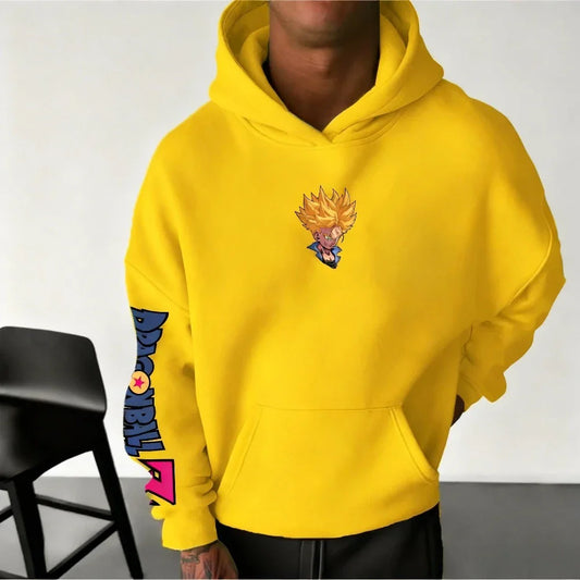 DRAGON BALL Men's Hoodie Sweatshirt Trunks Anime Spring Autumn and Winter Boys Cotton Long-sleeved Luxury Parent-child Outfit