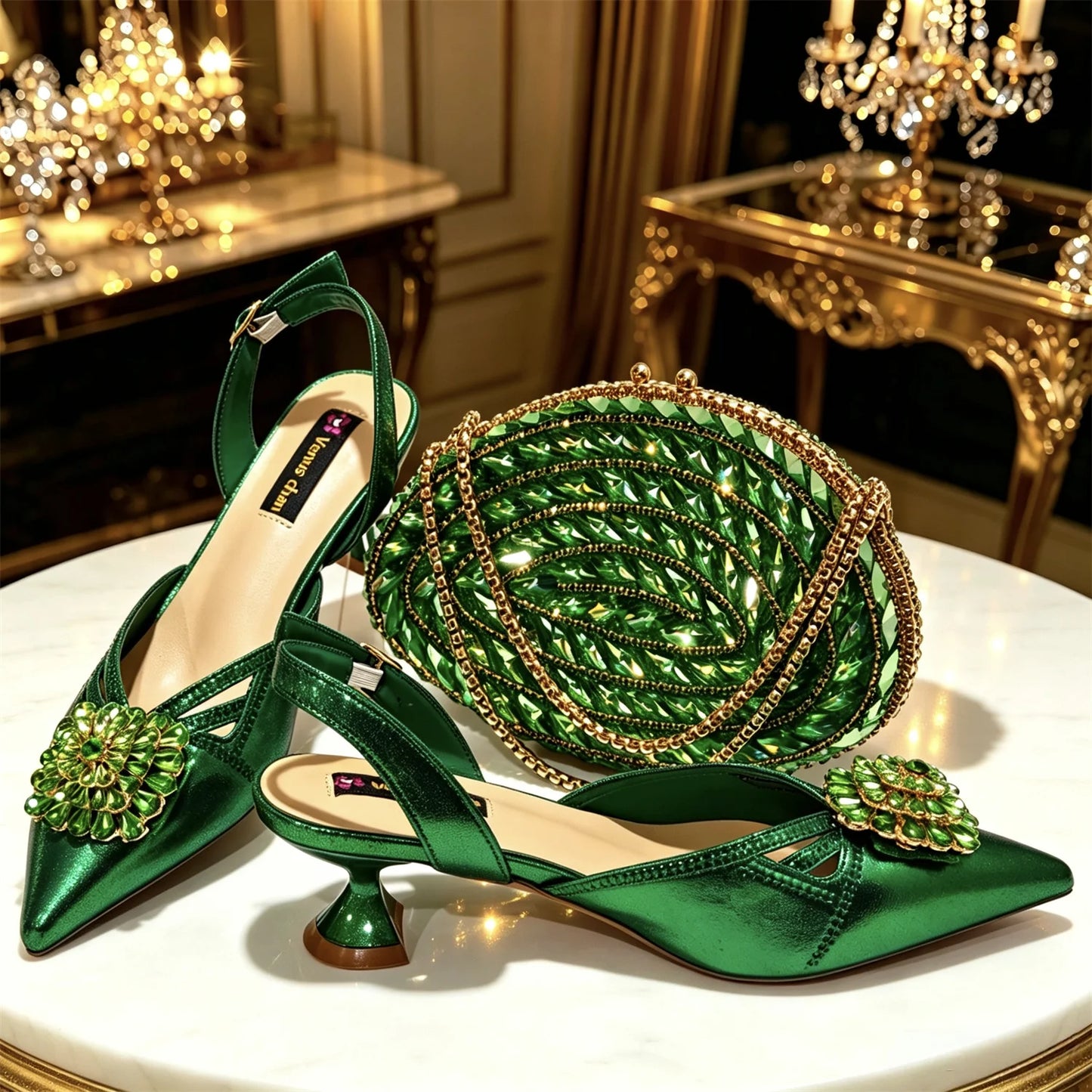 Shiny Red Color Shoes and Bag Elegant Handbags and Medium Heel Shoes Beautiful Handmade Shoes for Wedding Party