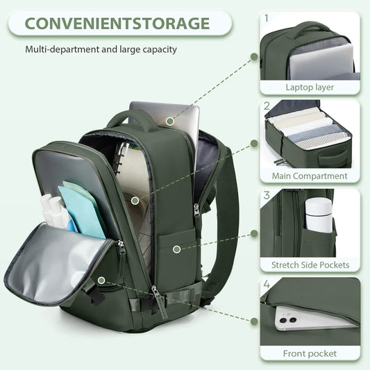 Backpack Travel Cabin Airplane 40x20x25, Backpack Cabin for Ryanair Travel Suitcases 40x30x20 Men Cabin Hand Luggage Anti-theft