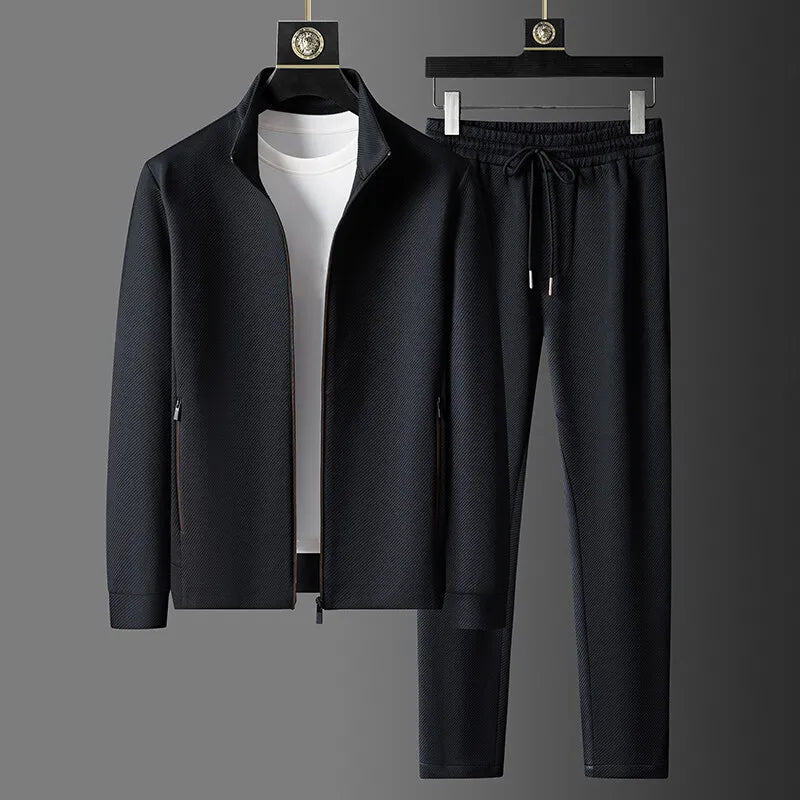 (jackets + trousers) 2024 spring fashion men jackets Man coats long sleeve men's casual jackets men A set of clothes size M-5XL