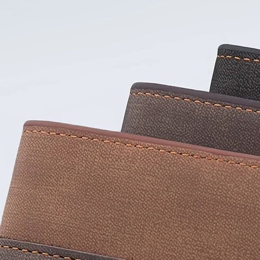 Portefeuille Homme en Cuir PU Patchwork Petit Porte-Cartes Portefeuilles Courts Étui à Cartes Homme Portefeuille Standard Décontracté