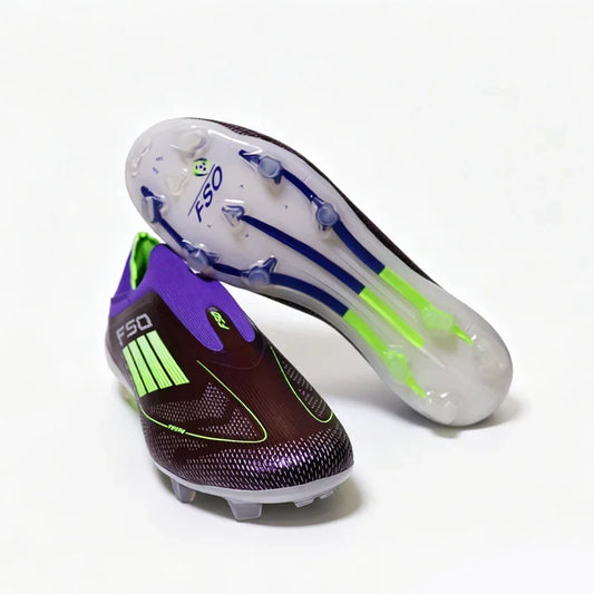 2555 High Quality Mens Soccer Shoes SLIP-ON Non-Slip Turf Soccer Cleats Boys TF/FG Training Football Boots Chuteira Campo F50