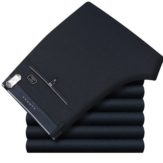 Mens Suit Pants Summer Thin Men Dress Pants Straight Business Office Mens Formal Pants Big Size Classic Trousers Male