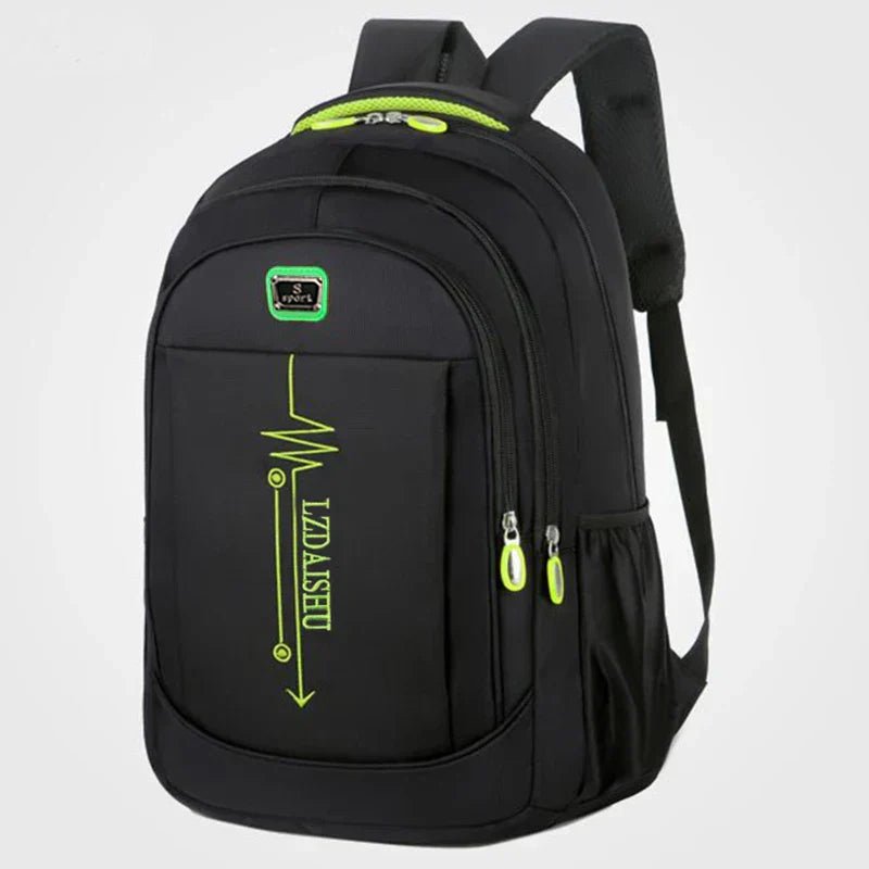 Business casual backpack for men, laptop bag, large capacity travel bag, student schoolbag, Korean version student backpack [zip