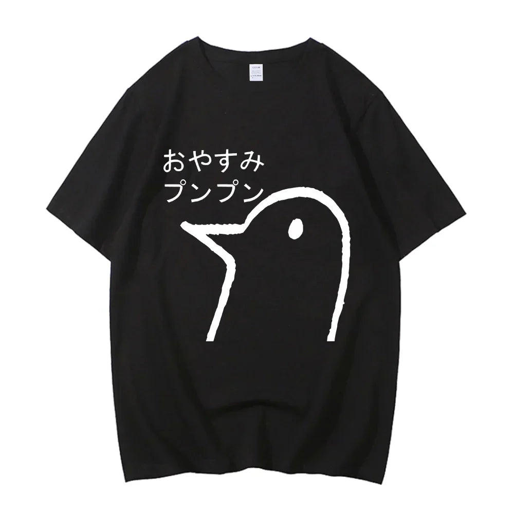 Oyasumi Punpun T Shirt Men Harajuku Aesthetic Streetwear Graphic Tshirt Unisex Anime Manga Cartoon High Quality Cotton Tees Tops