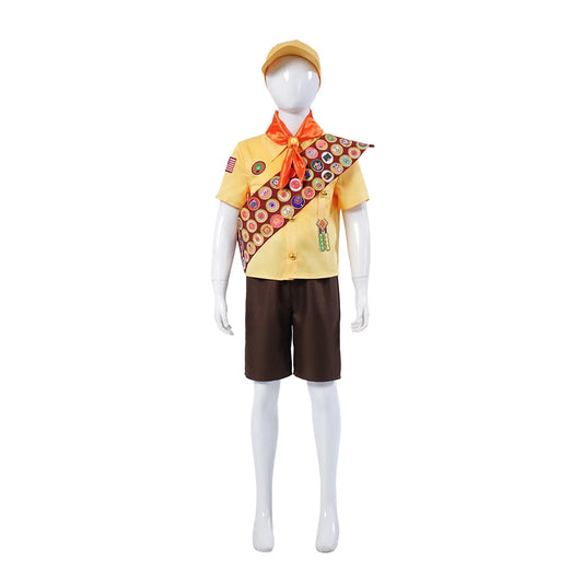 Up Cosplay Costume, Little Boy Russell, Little Explorer, Anime Movie Character Performance Costume, Cosplay Costume Russell