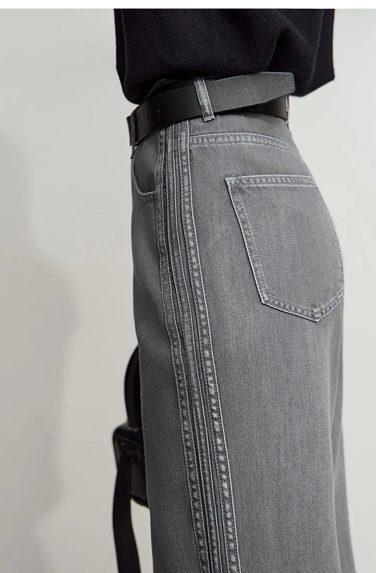 Women's Denim Classic Casual Retro Wide Leg Loose Pants Woman Clothing Office Lady 2025 Autumn New Jeans Pants 12543052