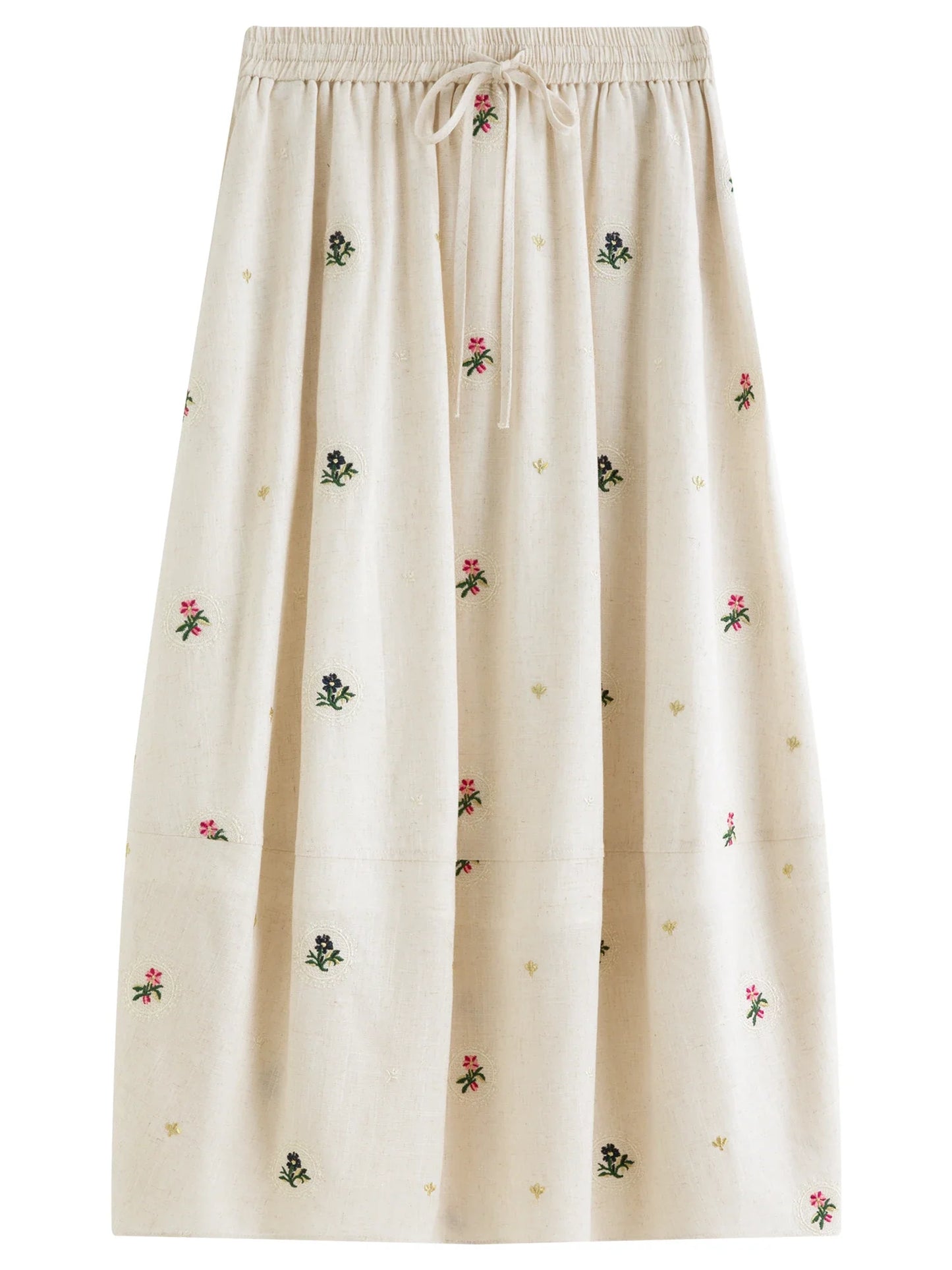 Fashionable Embroidered Sleeveless Top and Tulip Skirt Elastic Waist Retro Women 2026 Summer New Arrival Set