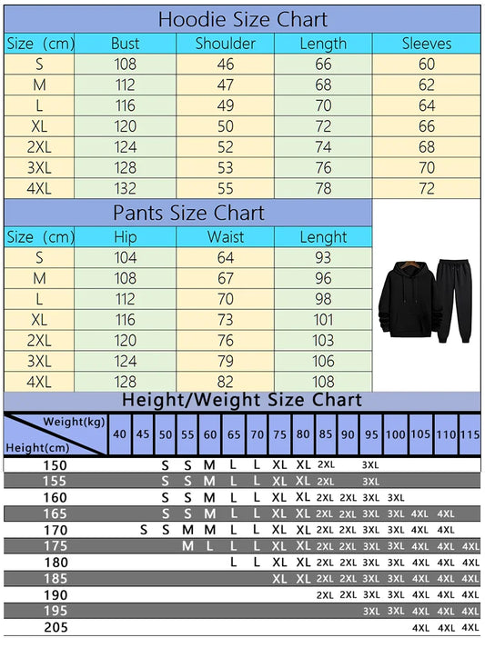 2025 New Arrival Men's Tracksuit Black Letter Print Sweatshirt + Pants Urban Causal Fashion Sportswear Fall/winter Sports Suit