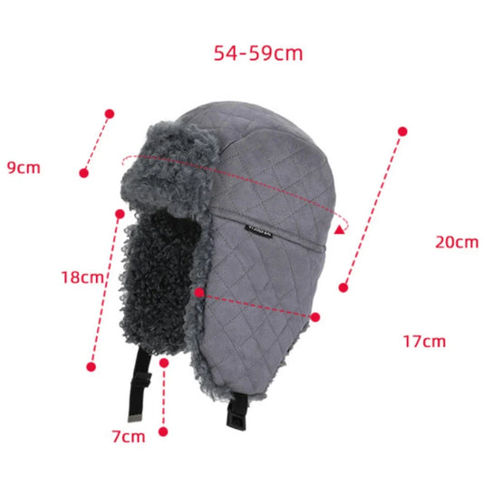 Russian Hat Thick Warm Lamb Fleece Winter Hat for Men Women Windproof Snow Ski Trapper Earflap Cap Male Female Bomber Hat