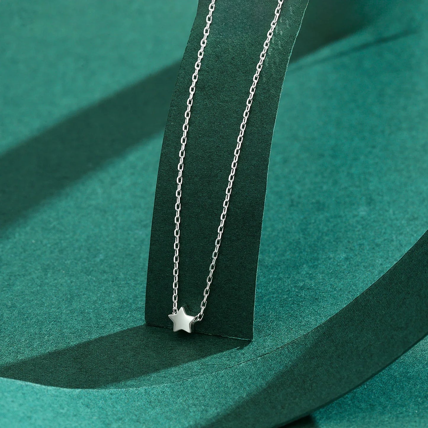 New Sale Simple Cute Lucky Star Pendant Necklace for Women 925 Sterling Silver Small Stars Korean Style Fine Jewelry
