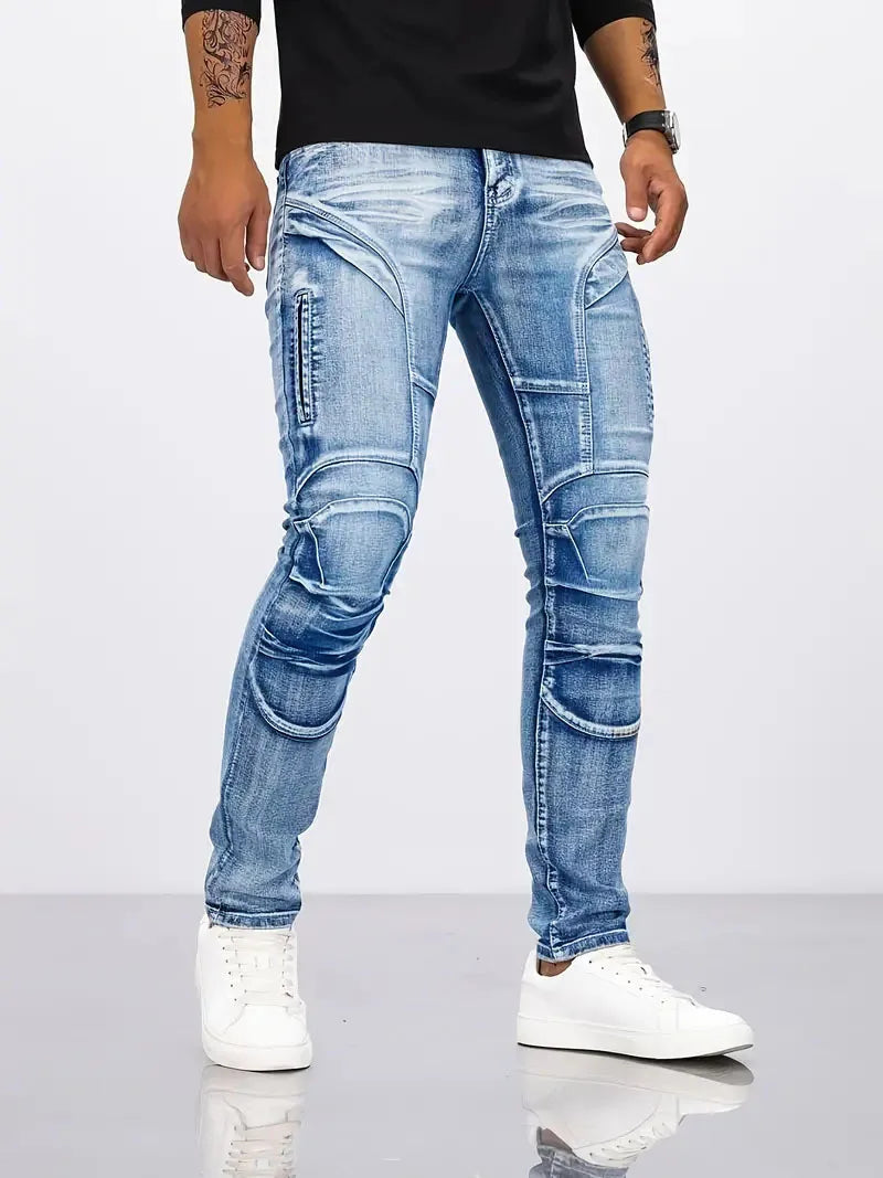 2025 New Motopants leisure motorcycle jeans riding trousers off-road motocross riding pants zipper design Multiple pockets