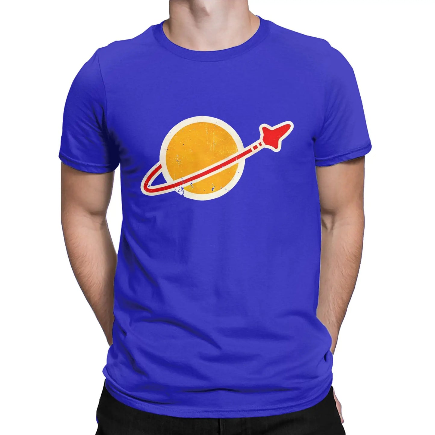 Classic Spaceman Vintage Lego space T Shirts for Men 100% Cotton Novelty T-Shirts Round Collar Tee Shirt Short Sleeve Clothes