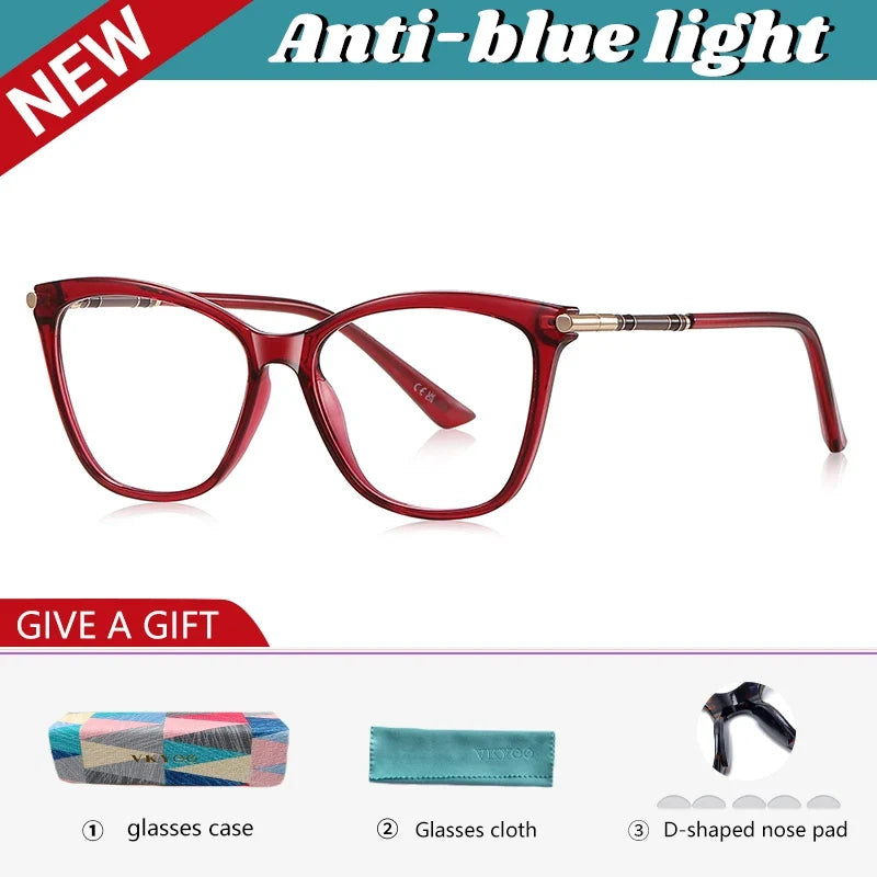 Classic Minimalist Geometric Design Fashionable Anti-blue Light Reading Glasses Customized Prescription Available LS211