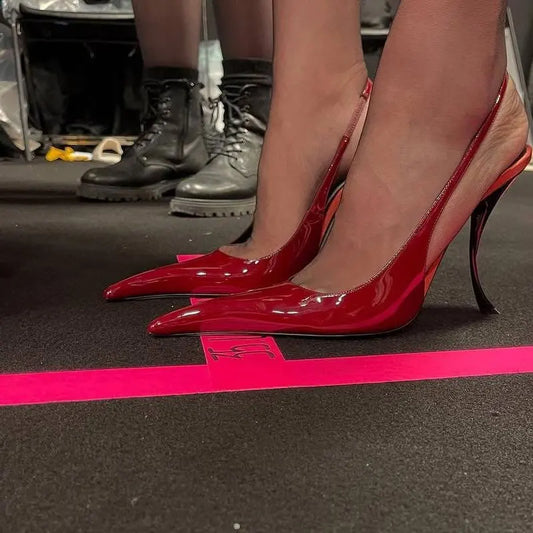 European American Women High Heeled Shoes Woman's Strange Heels Stiletto Summer Sandals Sexy Ladies Shallow Wedding Dance Pumps