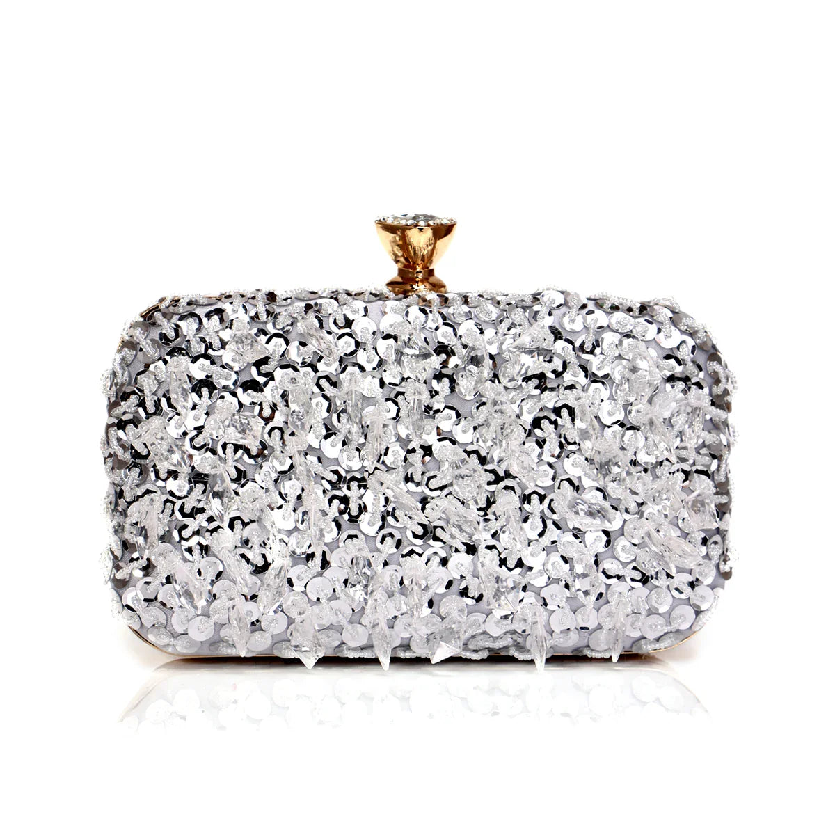 Glitter Party Dinner Evening Bags Purple Color Tassel Acrylic Clutch Bags Flap Fashion Metal Chain Diamonds Handbags Beading