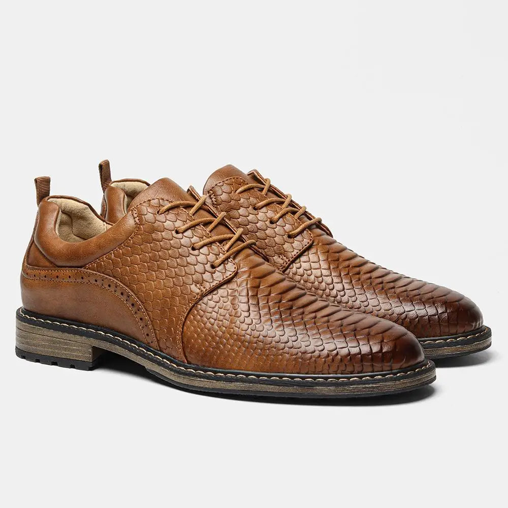 Size 40-46 Men's Casual Leather Shoes Comfortable Fashion Brand Derby Shoes