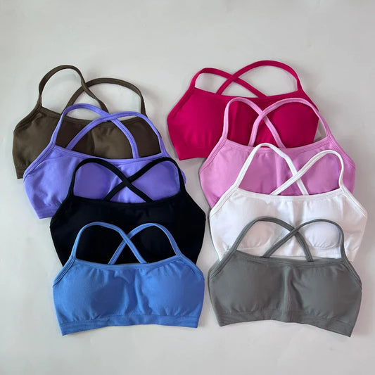 2 Pieces Gym Set For Women Clothes Seamless Scrunch Yoga Leggings Set Backless Sports Bra Fitness Workout Top Yoga Set Outfits