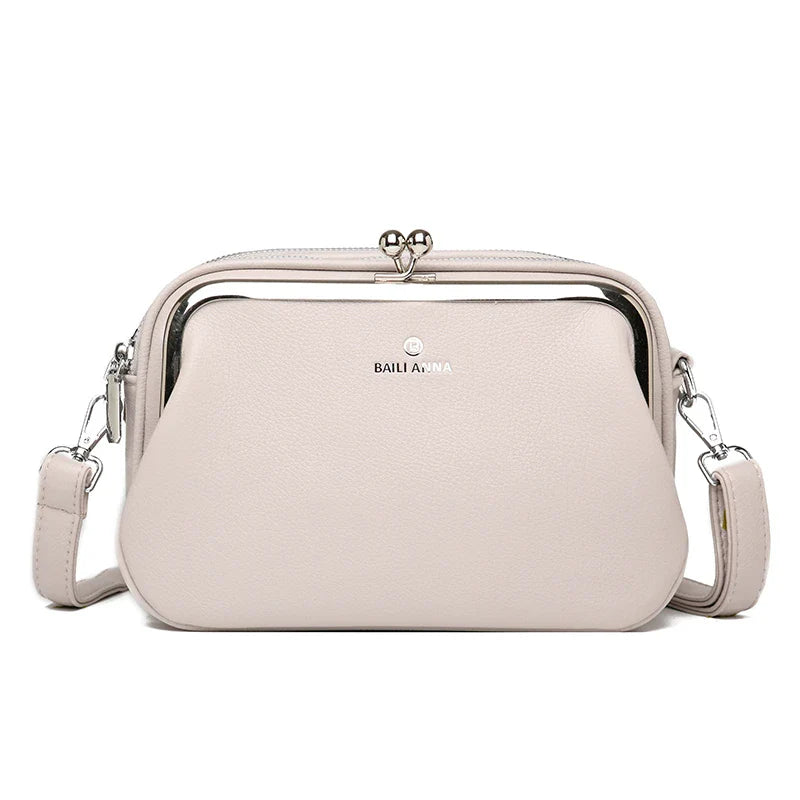 Elegant Shoulder Bag for Women Soft Leather Crossbody Bags Designer Multiple Pockets Messenger Bag Ladies Purses and Handbags