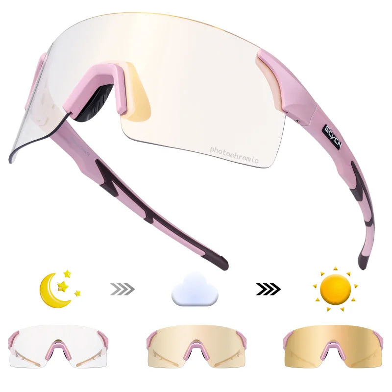 Photochromic Sunglasses Cycling Blue Outdoor Sports Bike Glasses Red Man MTB Fishing Glasses Eyewear Bicycle Goggles 2024