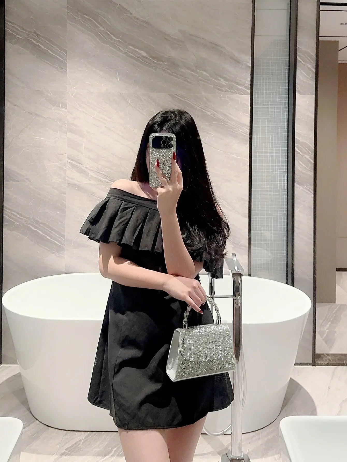 A Shiny Diamond Flap Evening Bag Handbag Romantic Wedding Bag Banquet Bag Evening Bag Party Bag Prom Bag Party Handbag Bridal Bag Chain Bag