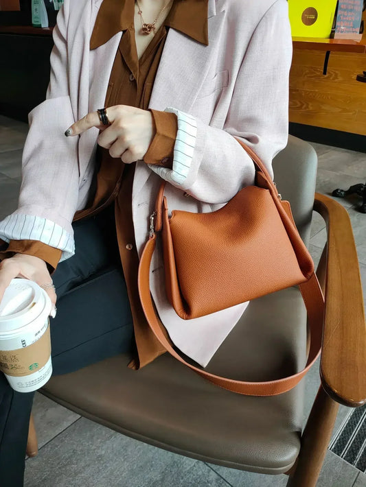 Genuine Leather Women's Luxury Desiger Bag Unique Cigarette Box Design Cowhide Ladies Shoulder Crossbody Bags Female Handbag New