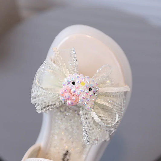 2026 Princess Girls Sandals Summer Children Beach Shoes Girls Open-toed Sandals Soft PU Leather Flat Kids Sandals For Girl