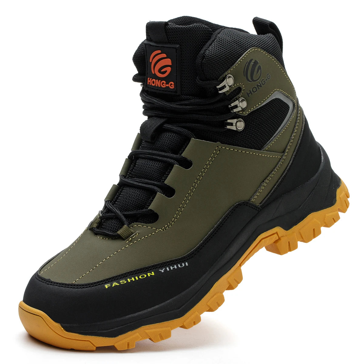 Construction Safety Shoes Men Waterproof Work Boots Anti-smash Steel Toe Shoes Puncture-Proof Indestructible Shoes Safety Shoes