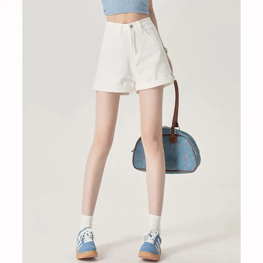 Summer Female Classic Korean Thin Jeans Women Fashion High Waist Short Pants Hot Sale Girls Casual Denim Shorts