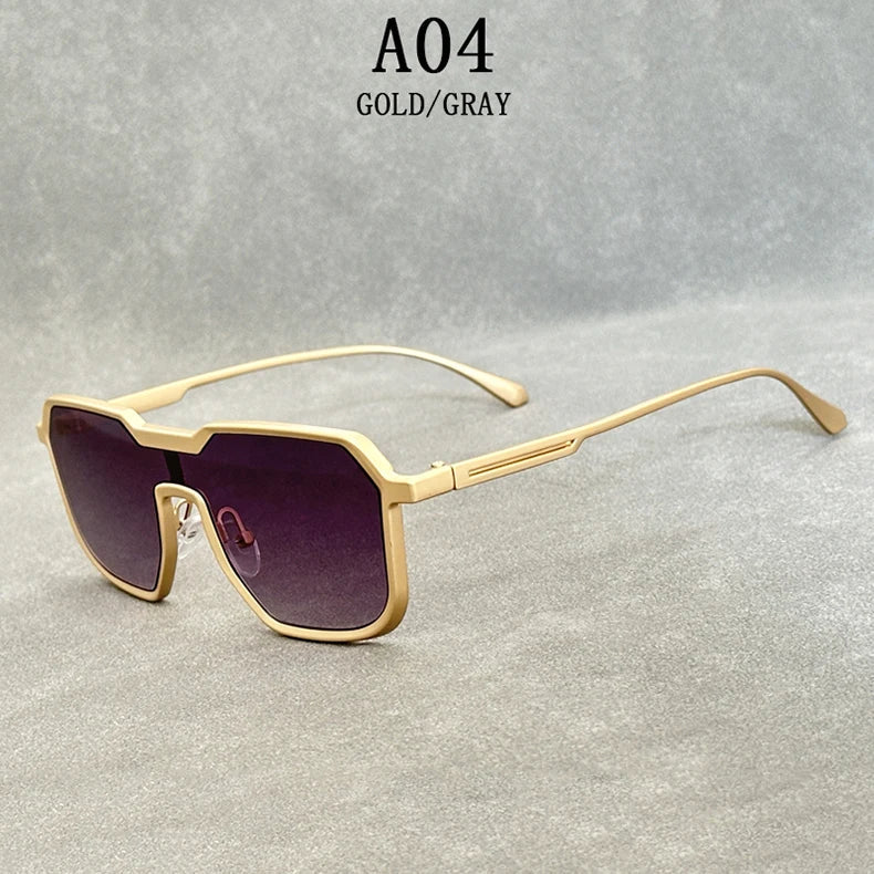 Heavy Metal Sunglasses For Men Steampunk Fashion Glasses Vintage Shades Retro Square Gafas De Sol Hombre Lunette De Soleil Homme