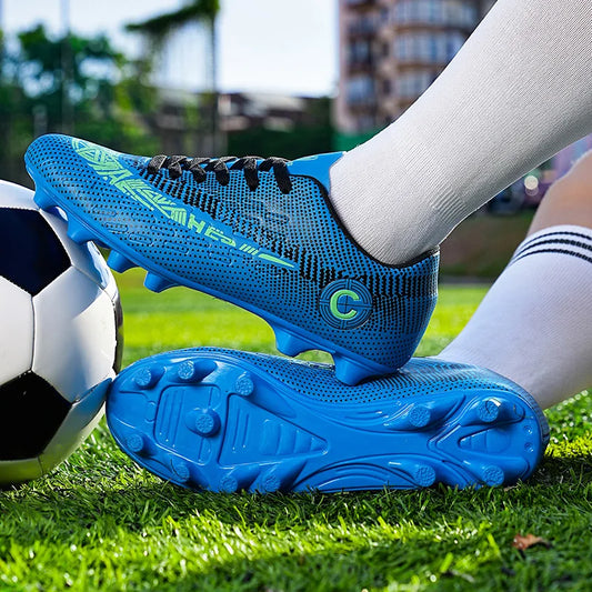 Large Size FG/TF High Quality Mens Soccer Shoes Non-Slip Turf Soccer Cleats for Kids Training Football Boots Chuteira Campo 48