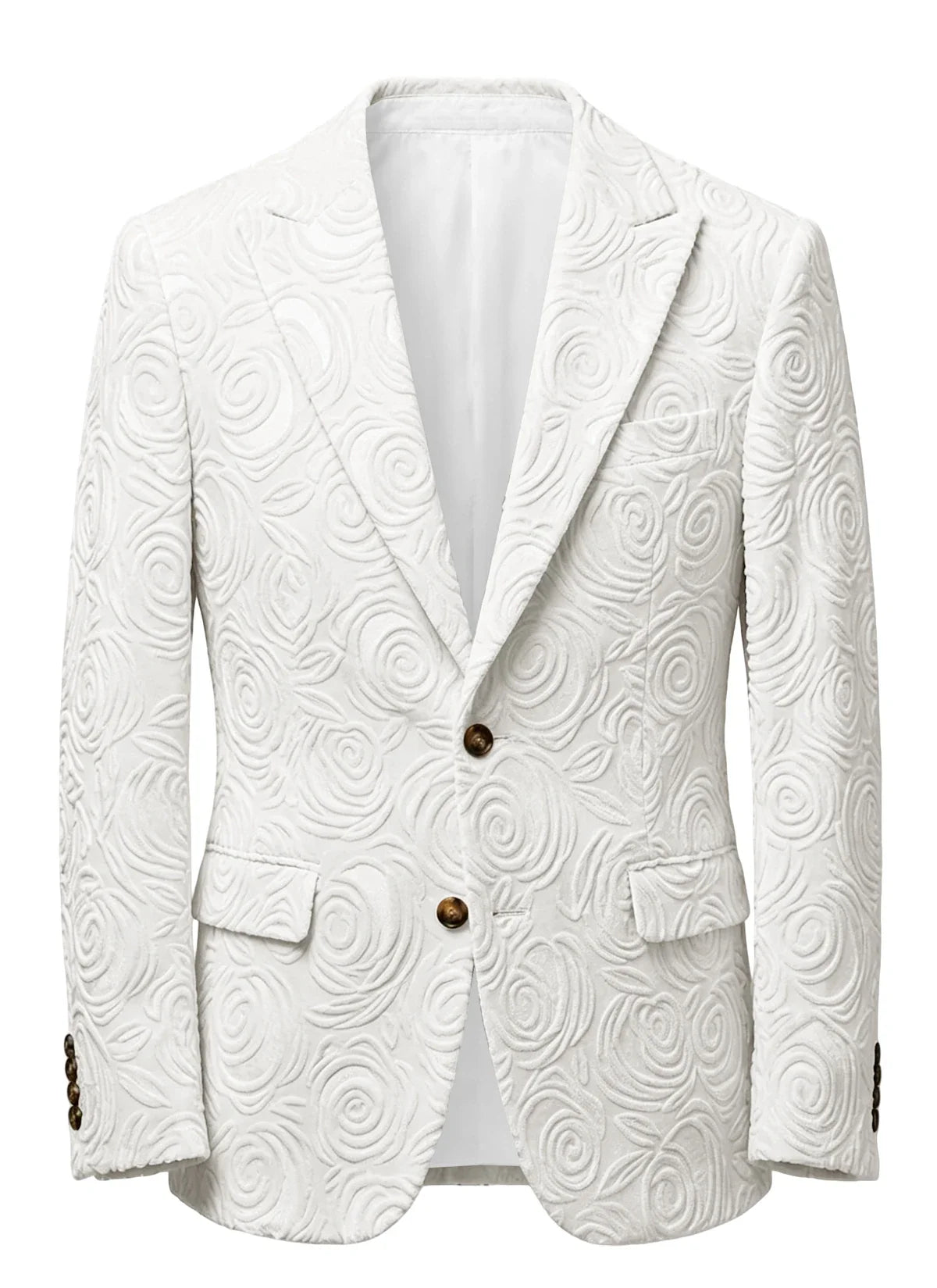 Men's Luxury 3D Embossed Textured Blazer Notch Lapel Jacket 2 buttons Slim Fit Suit Jacket Formal for Business Casual Wedding