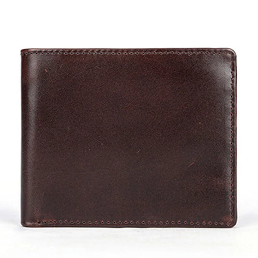 MACHOSSY Portefeuille Homme Cuir Véritable Doux Portefeuilles Homme Cuir de Vachette Huilé Petit Porte-Cartes Noir Portefeuille Court pour Homme