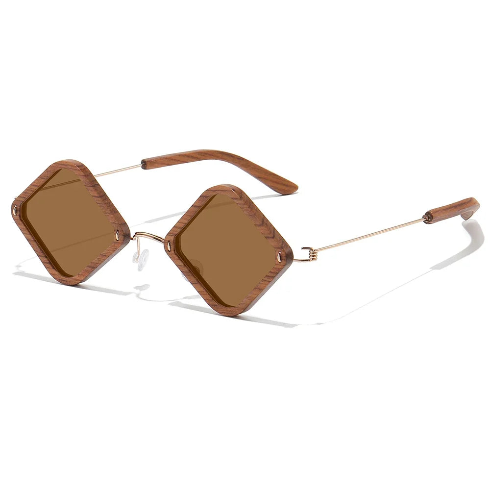 Wooden Aduit Sunglasses Brazilian rosewood Handmade Polarized Glasses Mirror Coating Lenses Eyewear With Gift Box 2105
