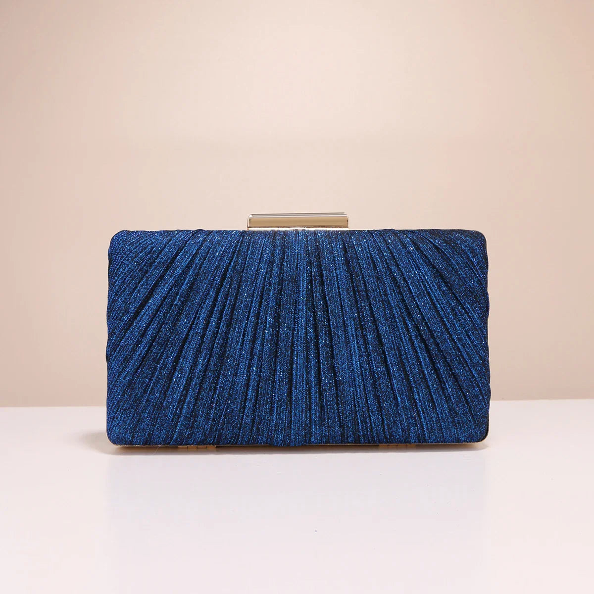 Fashion Women Clutch Bags Ruched Casual Lady Evening Bags Golden Metal Chain Handbags Bling Sequined Banquet Dinner Prom Holder