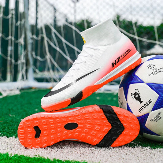 New Men Soccer Shoes Breathable Cleats Football Boots Training Boys Long Spikes Adult Outdoor Sport Non Slip Match Comfortable