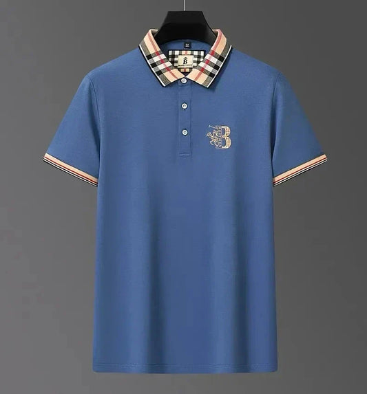 Men's short sleeved luxury brand POLO shirt summer new jacquard design fashionable classic golf top soft breathable T-shirt